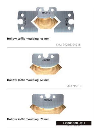 Строгальные ножи для карниза (комплекты по 1, 2, 3 шт.) | Официальный дистрибьютор Logosol