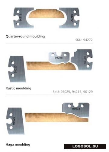 Строгальные ножи для наличника и плинтуса (комплекты по 1, 2, 3 шт.) | Официальный дистрибьютор Logosol