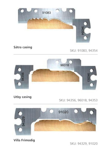 Строгальные ножи для наличника и плинтуса (комплекты по 1, 2, 3 шт.) | Официальный дистрибьютор Logosol