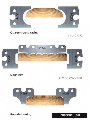 Строгальные ножи для наличника и плинтуса (комплекты по 1, 2, 3 шт.) | Официальный дистрибьютор Logosol