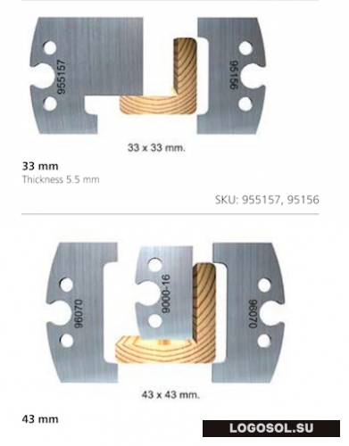Строгальные ножи для сруба (комплекты по 3, 4, 5 шт.) | Официальный дистрибьютор Logosol