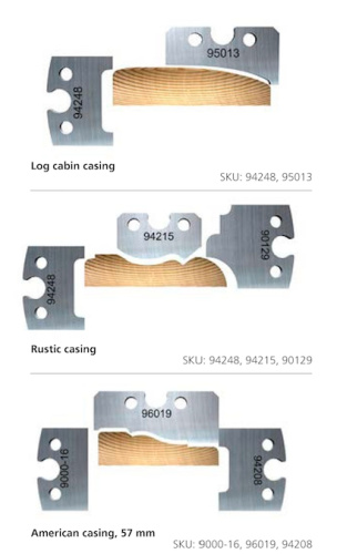Строгальные ножи для наличника и плинтуса (комплекты по 1, 2, 3 шт.) | Официальный дистрибьютор Logosol